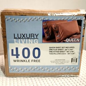 Luxury Living Queen Size Doggie Sheet Set